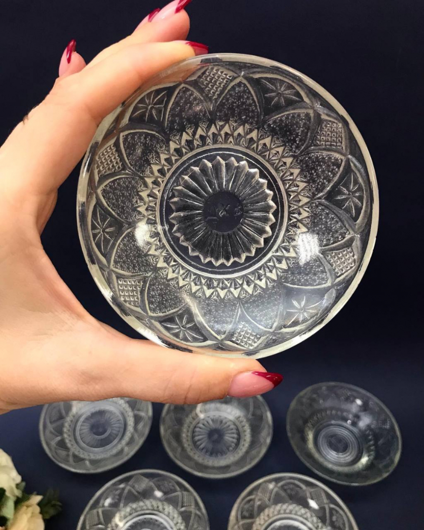 Блюдца/розетки, Дятьковский ХЗ 1963гг, винтаж, СССР. Набор 6шт. Картинка 5